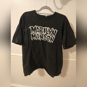 Vintage glitter Marilyn Manson shirt 1995